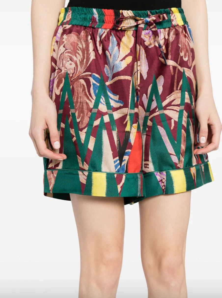 Aloe Shorts Burgundy Floral (Final Sale) - Image 2
