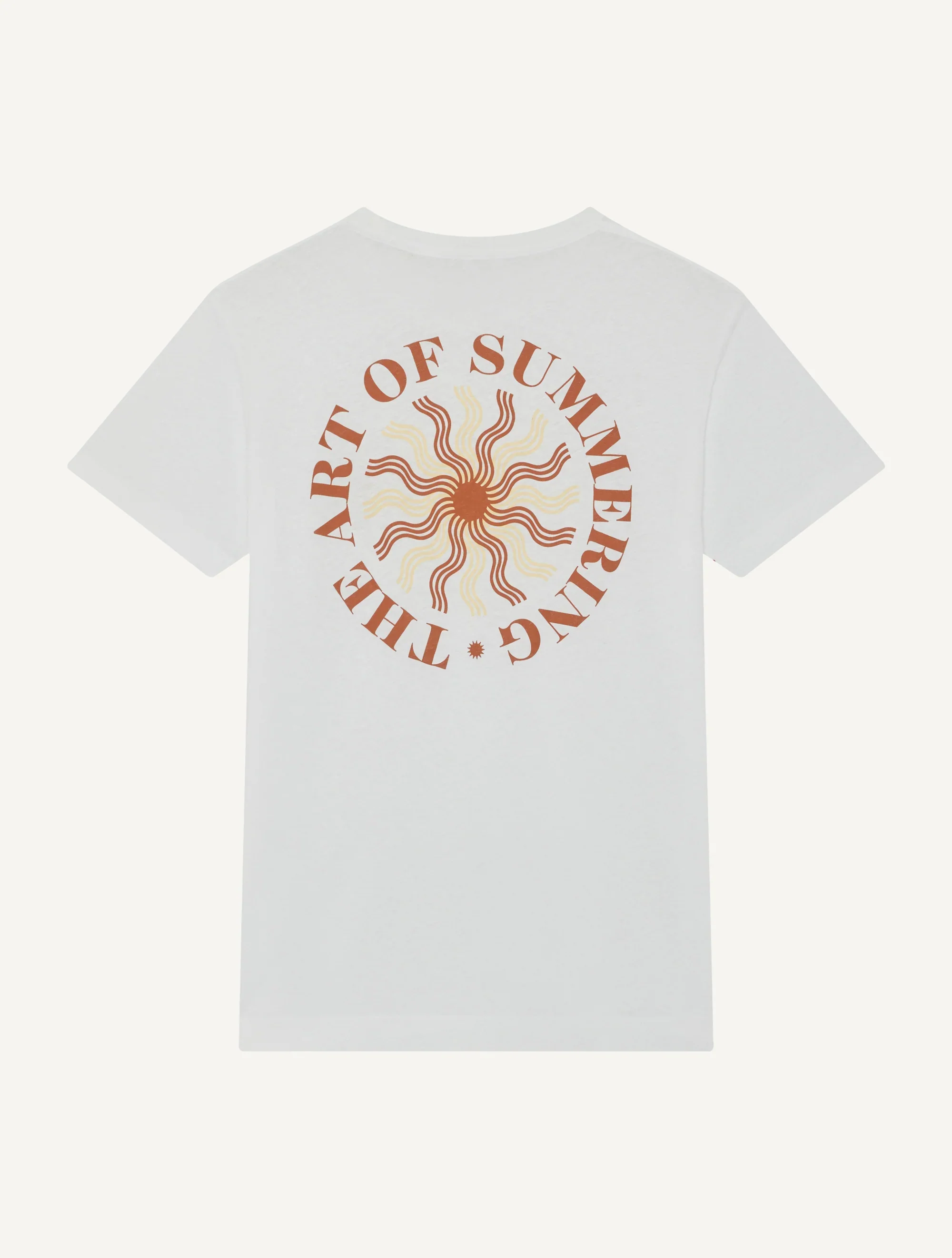Dinis  Linen Blend Art of Summering RDJ Tee Cedar Grey - Image 4