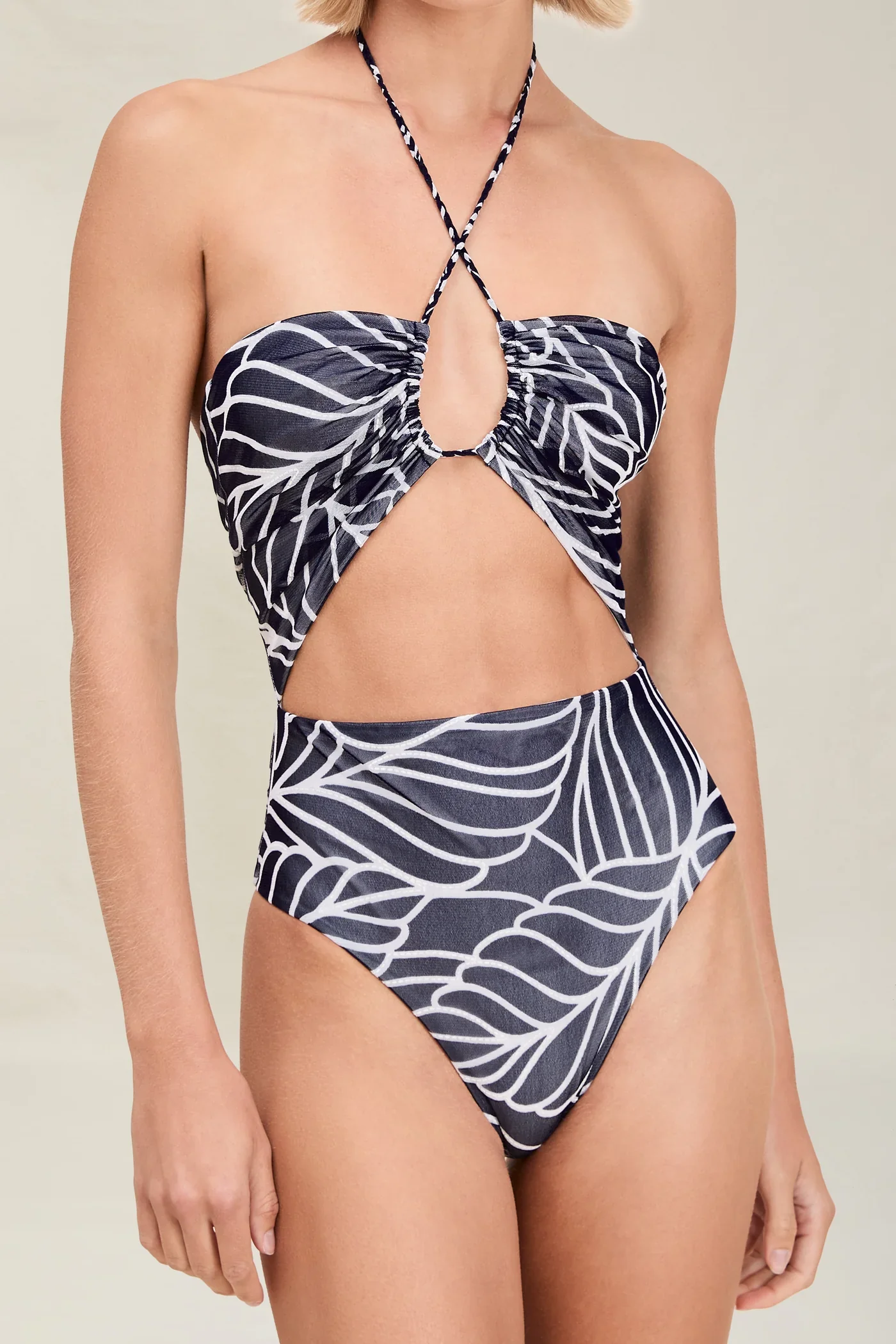 Amal Full Piece - Navy Palm (Final Sale) - Image 3