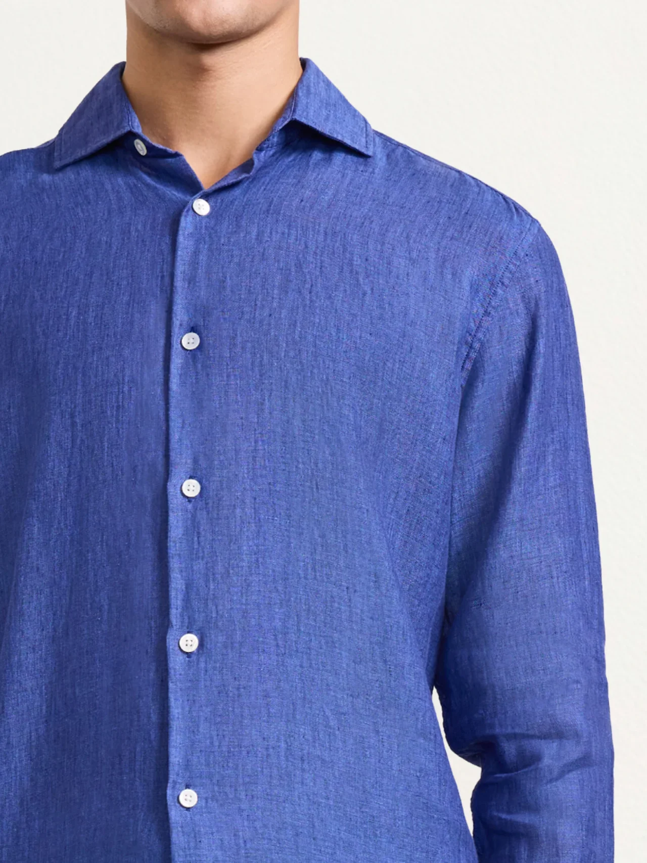 Antonio Linen LS Shirt Navy Blue - Image 2