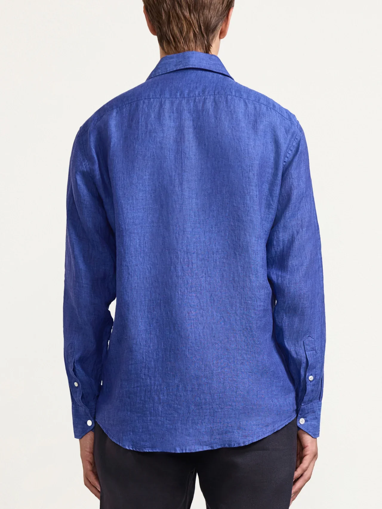 Antonio Linen LS Shirt Navy Blue - Image 3