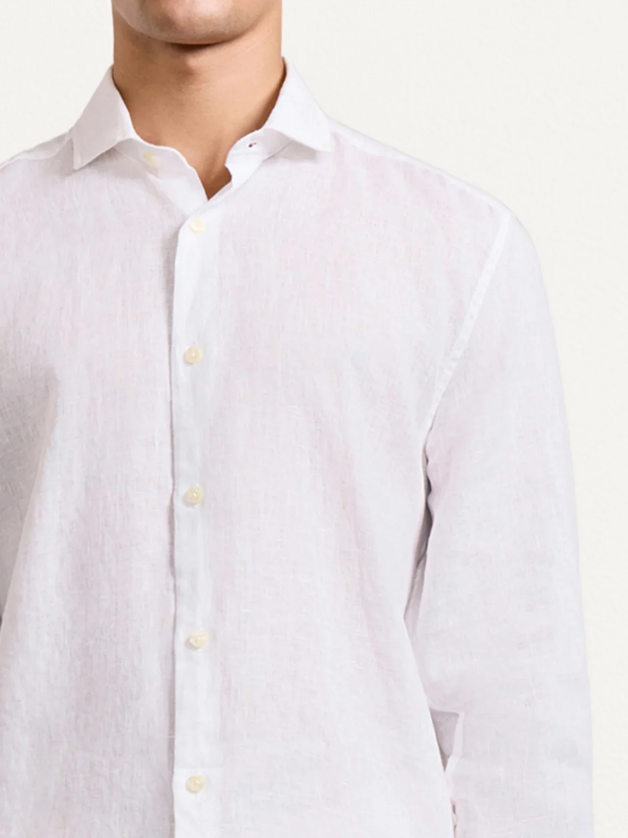 Antonio Linen LS Shirt White - Image 2