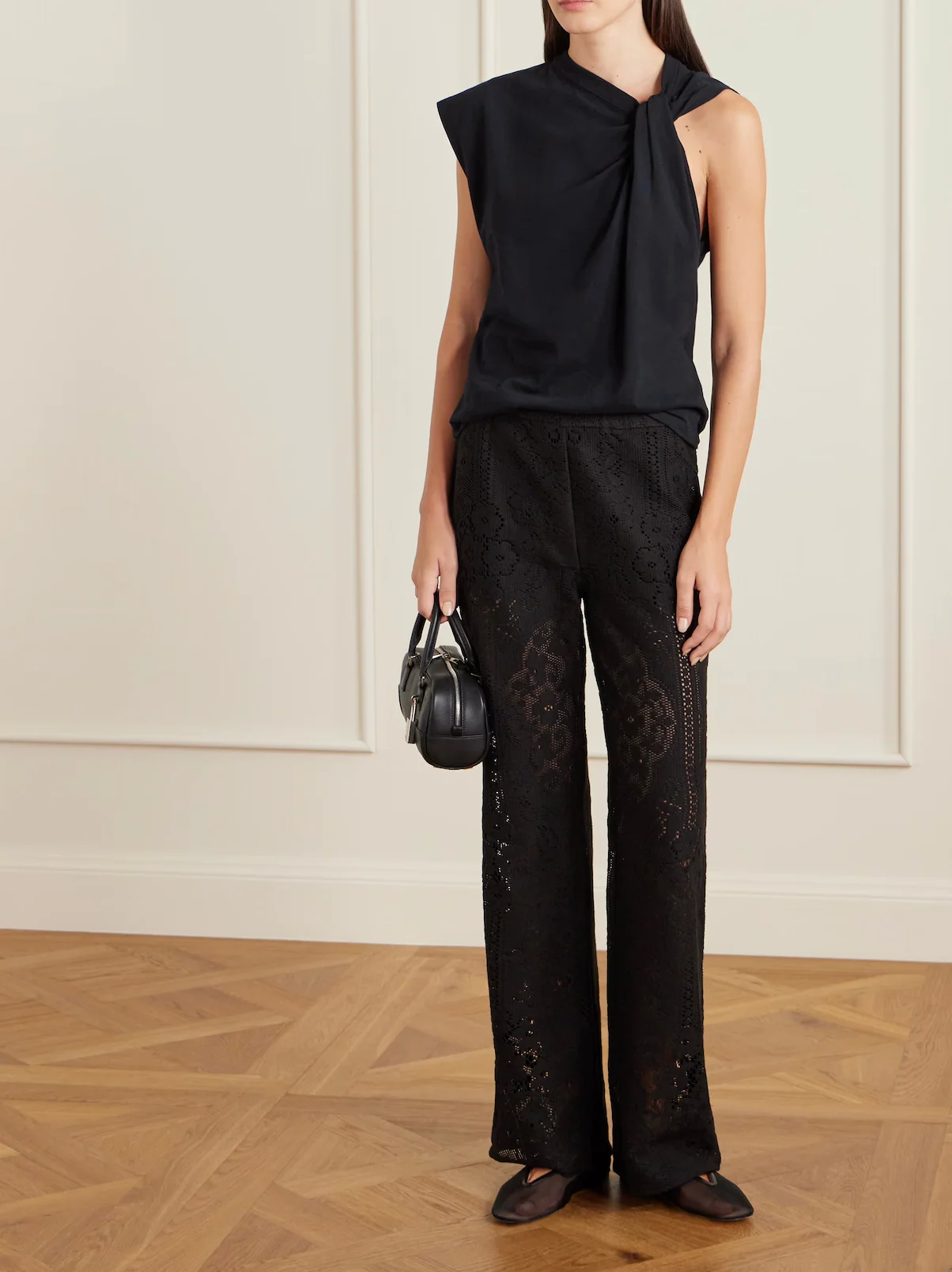 Arianna Lace Pants Black - Image 2