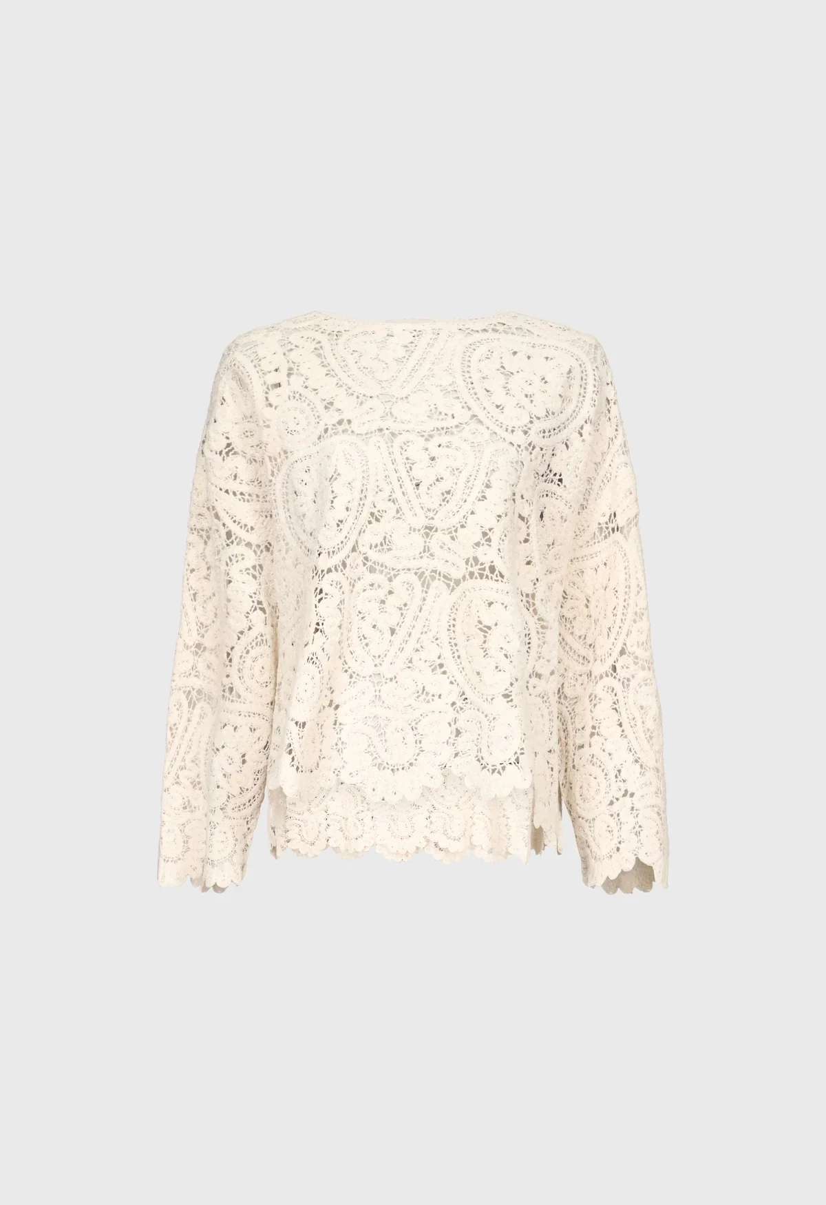 Arold Velvet Boxy Sweater Ivory - Image 4