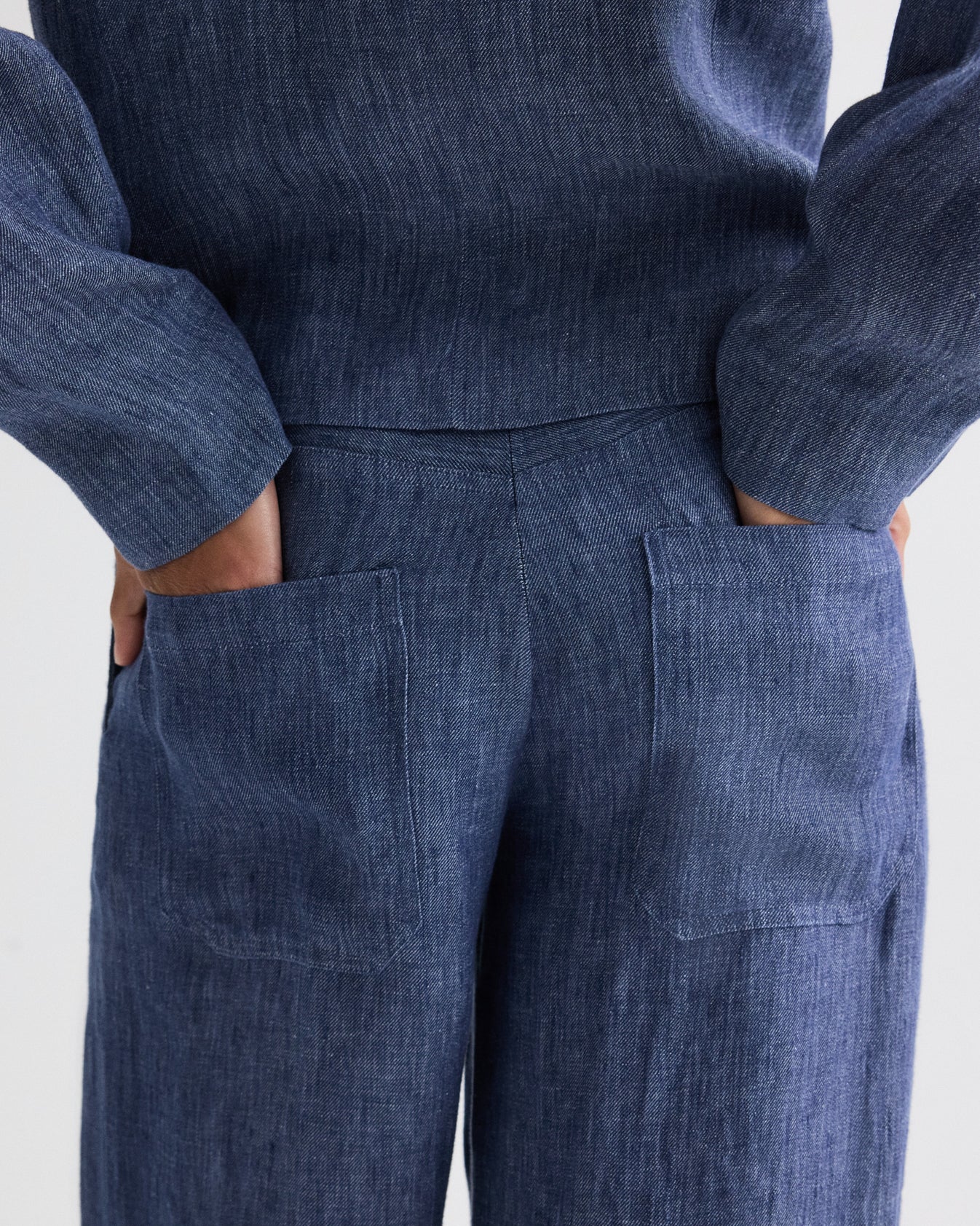 Dylan Pant in Washed Hemp Denim - Image 4