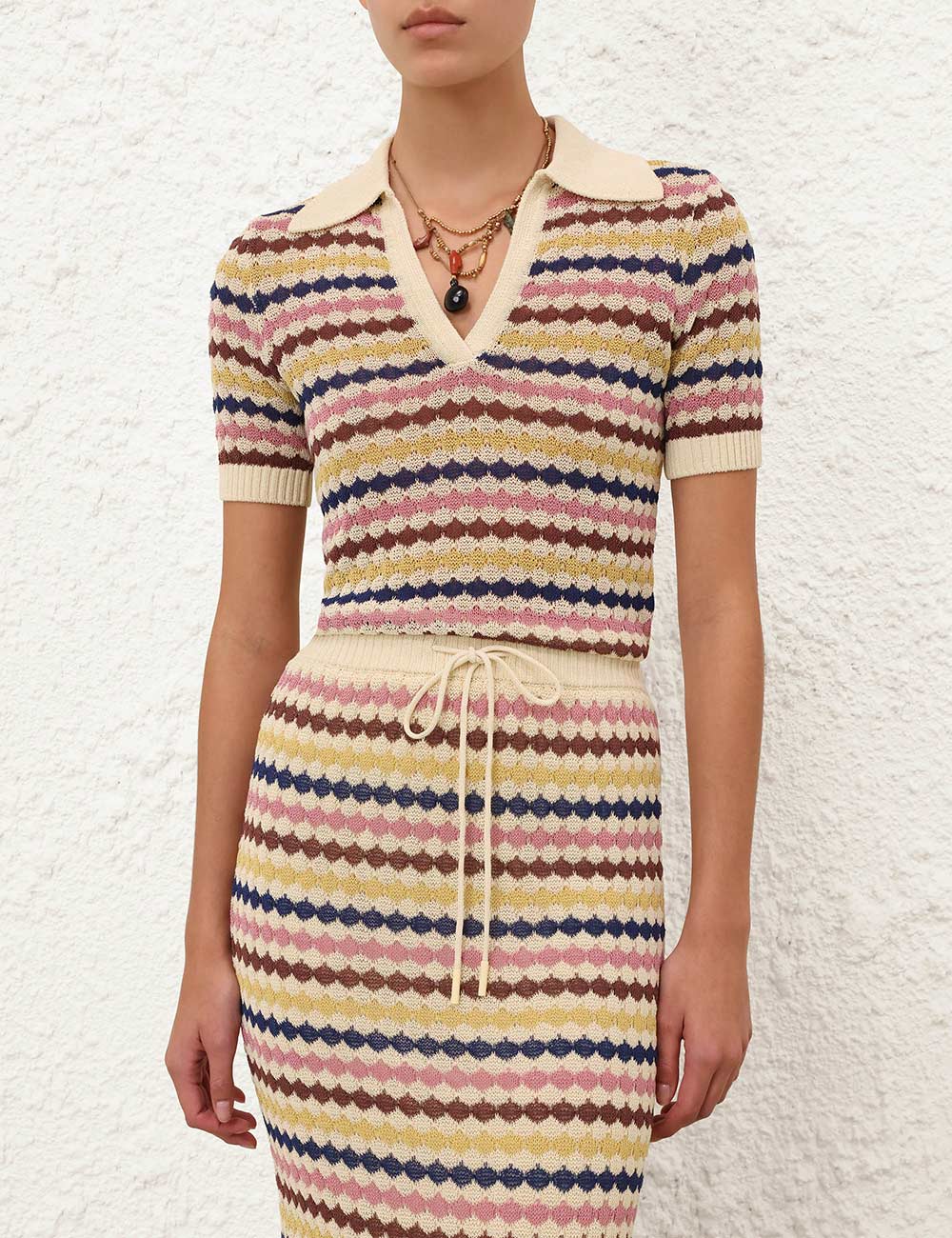 Awaken Scallop Knit Polo - Image 2