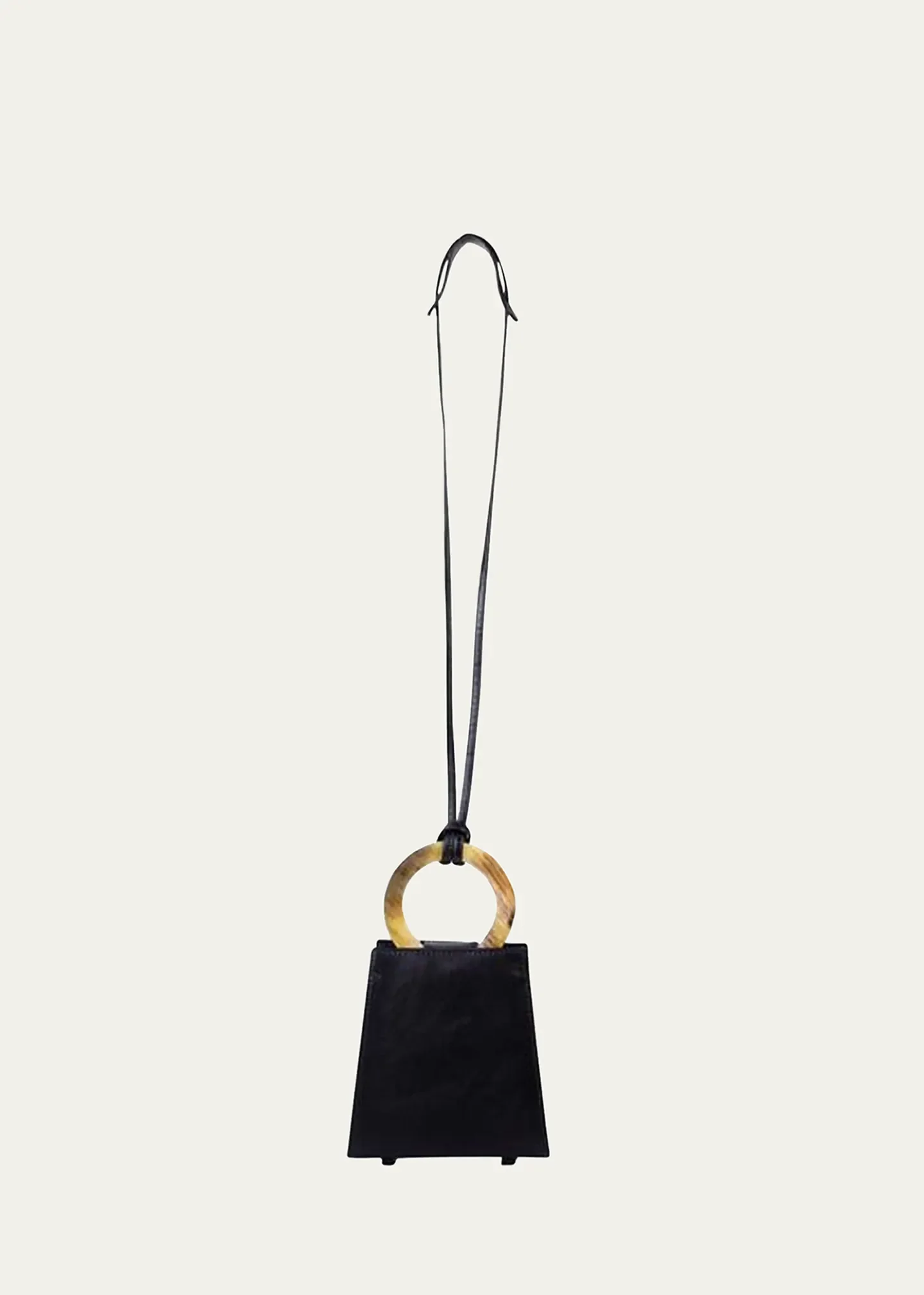 Azza Mini Goat Leather Bag Black - Image 2