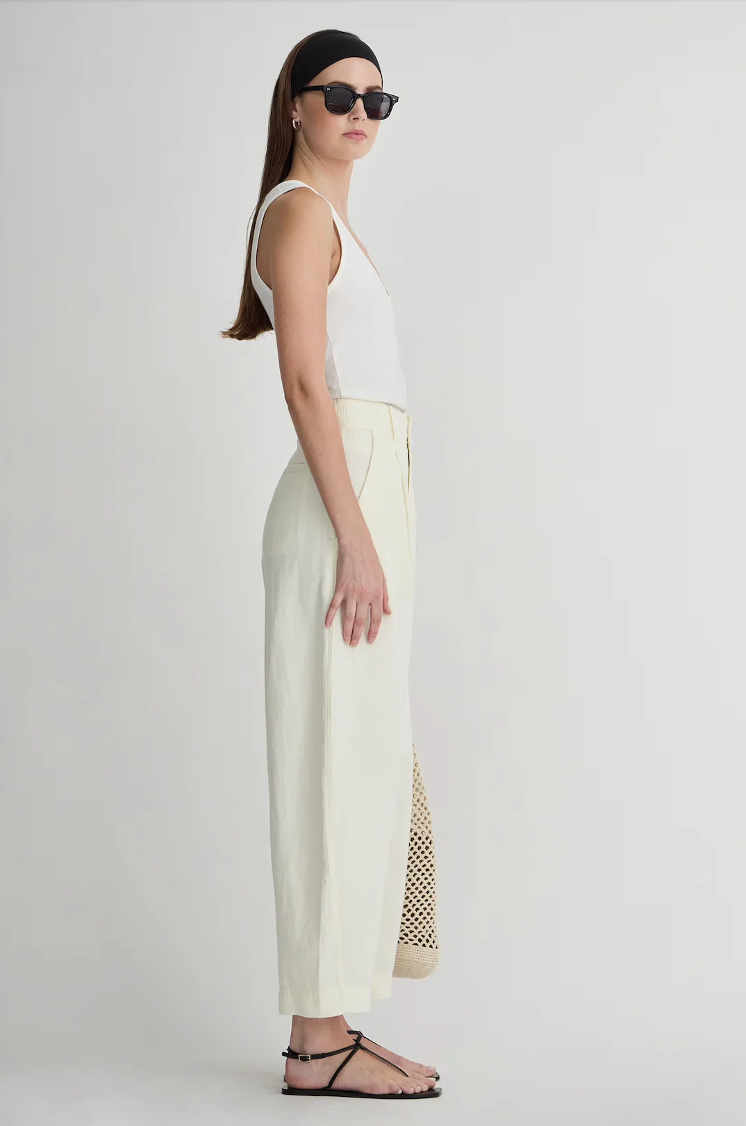 Bari Crop Trouser Cream - Image 3