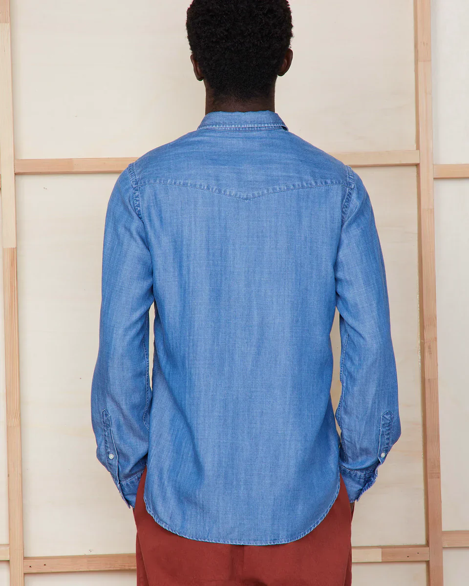 BD Shirt Lyocell Indigo (Final Sale) - Image 3