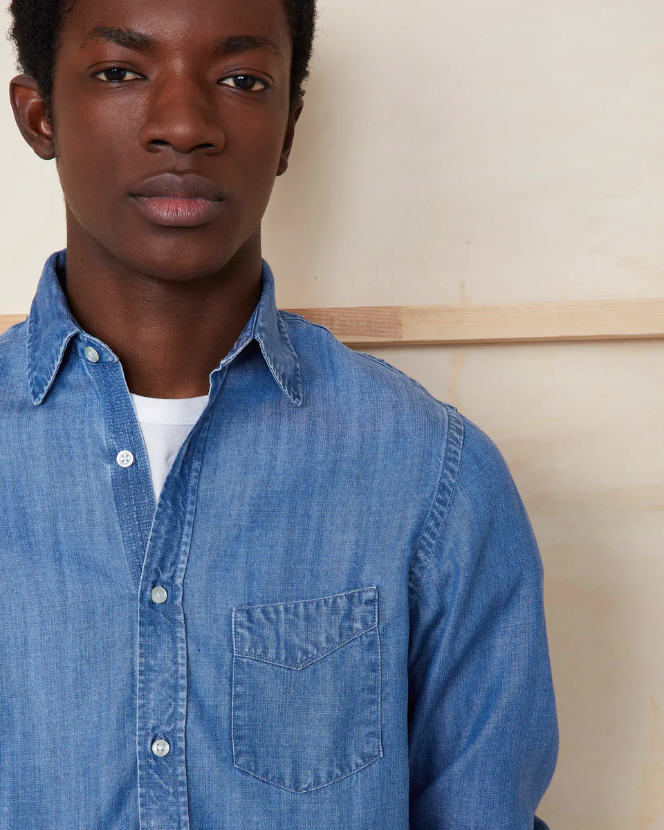 BD Shirt Lyocell Indigo (Final Sale) - Image 4