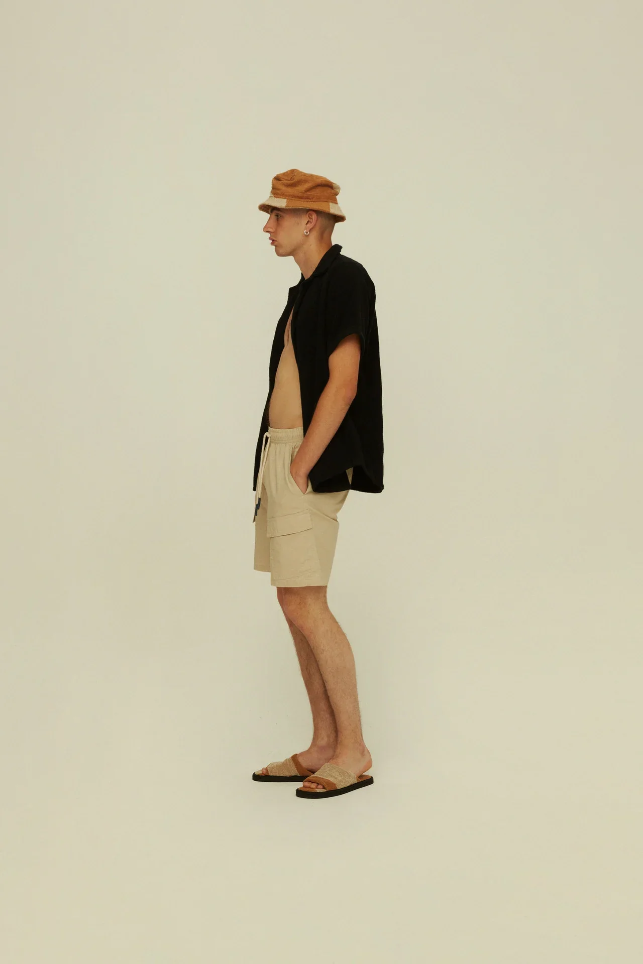 Beige Cargo Linen Shorts (Final Sale) - Image 2