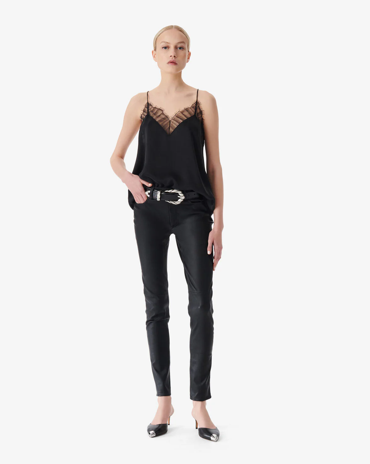 Berwyn Silk Camisole Black - Image 3