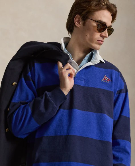 Big Fit Striped Jersey Rugby Shirt - Image 2
