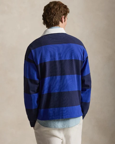 Big Fit Striped Jersey Rugby Shirt - Image 3