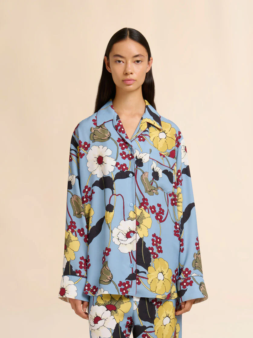Printed Melodia Envers Satin Shirt - Image 2