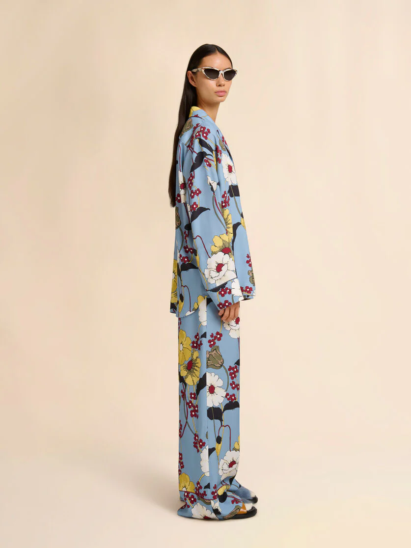 Printed Melodia Envers Satin Shirt - Image 3
