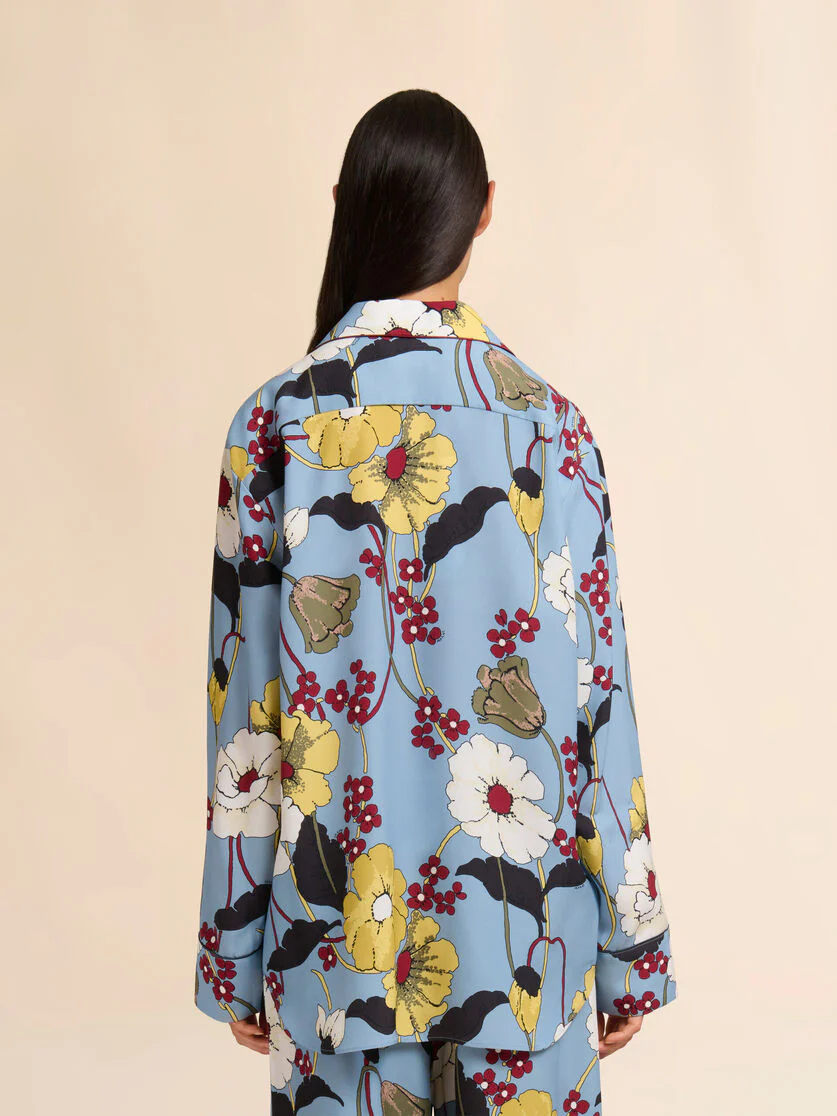 Printed Melodia Envers Satin Shirt - Image 4