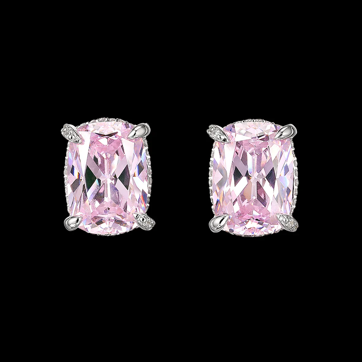 Blush Cushion Wing Studs - Image 2
