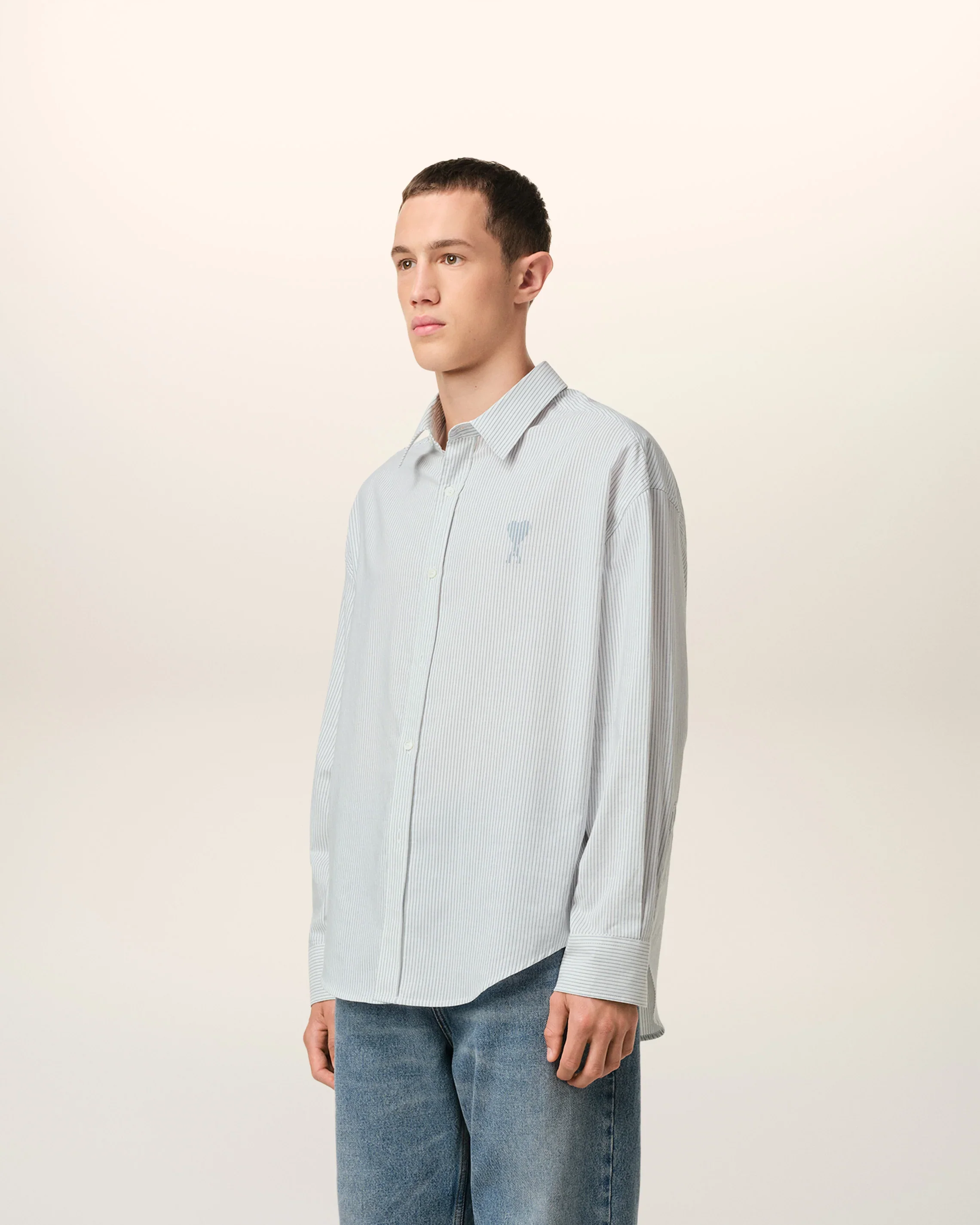 Boxy Fit Shirt White-Blue (Final Sale) - Image 2