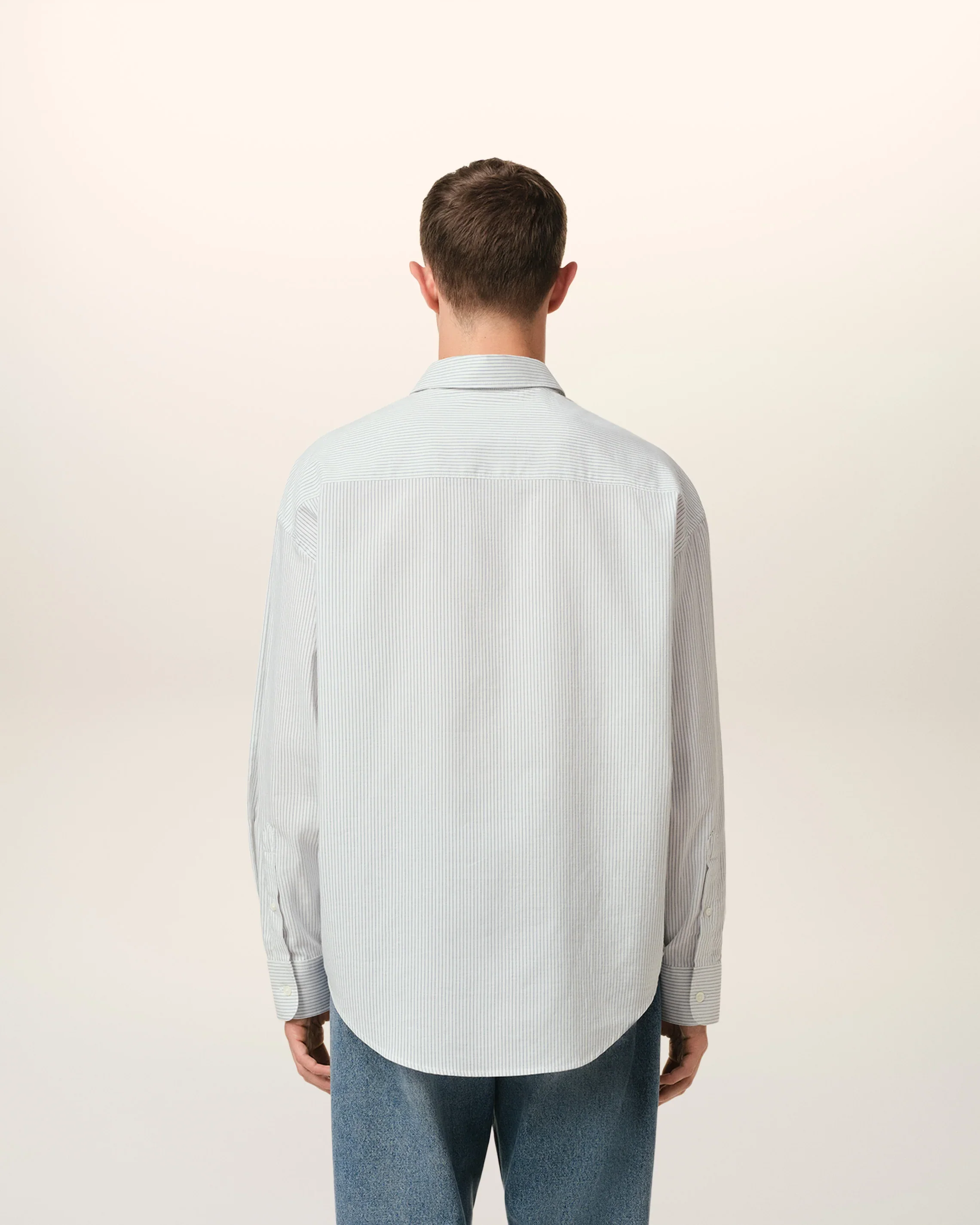 Boxy Fit Shirt White-Blue (Final Sale) - Image 3
