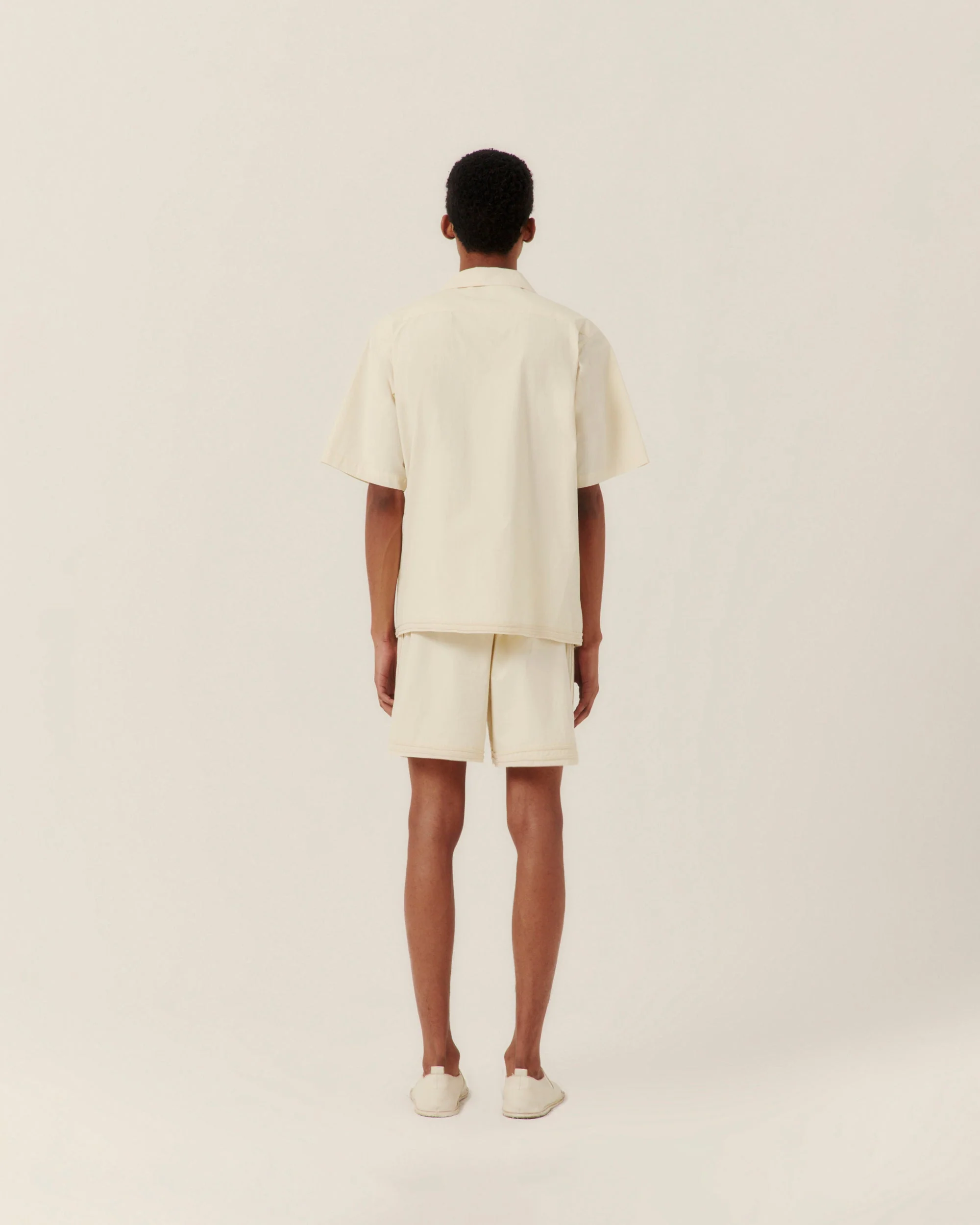 Braided Camp Collar Shirt Ivory (Final Sale) - Image 2