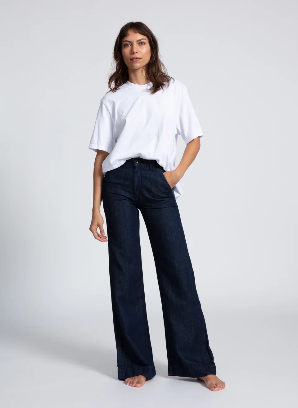 Denim Trouser Indigo linen - Image 2