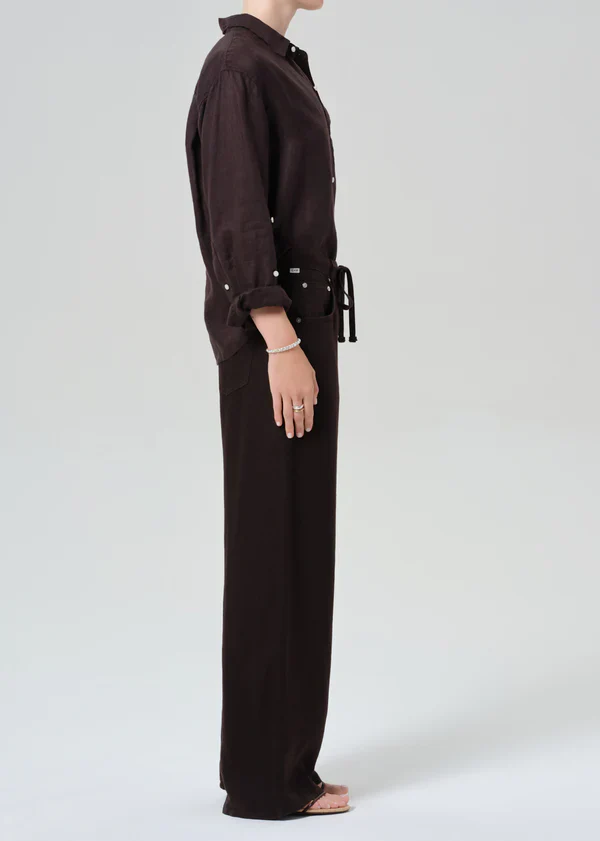 Brynn Drawstring Linen Trouser - Image 2
