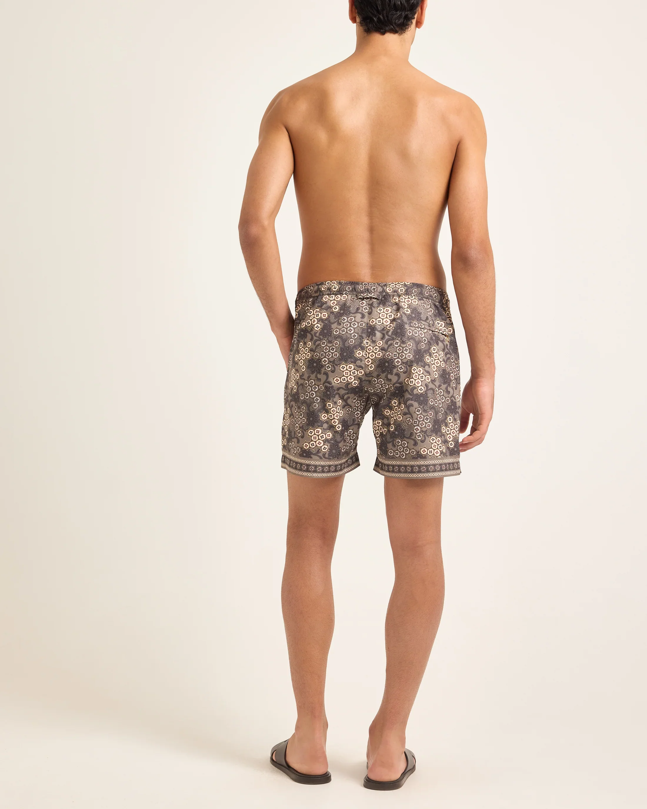 Bulldog Drawcord Paisley Bloom Swimsuit - Image 2