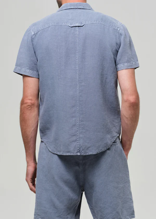 Cairo SS Shirt Stone Blue - Image 4