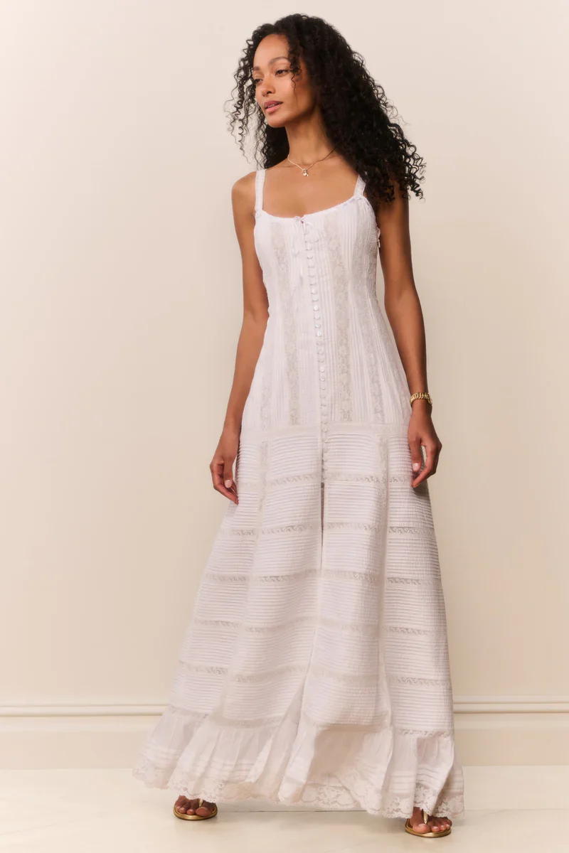 Calyx Cotton Victorian Maxi Dress - Image 2