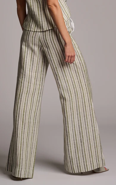 Capri Pant Sage Stripe - Image 3