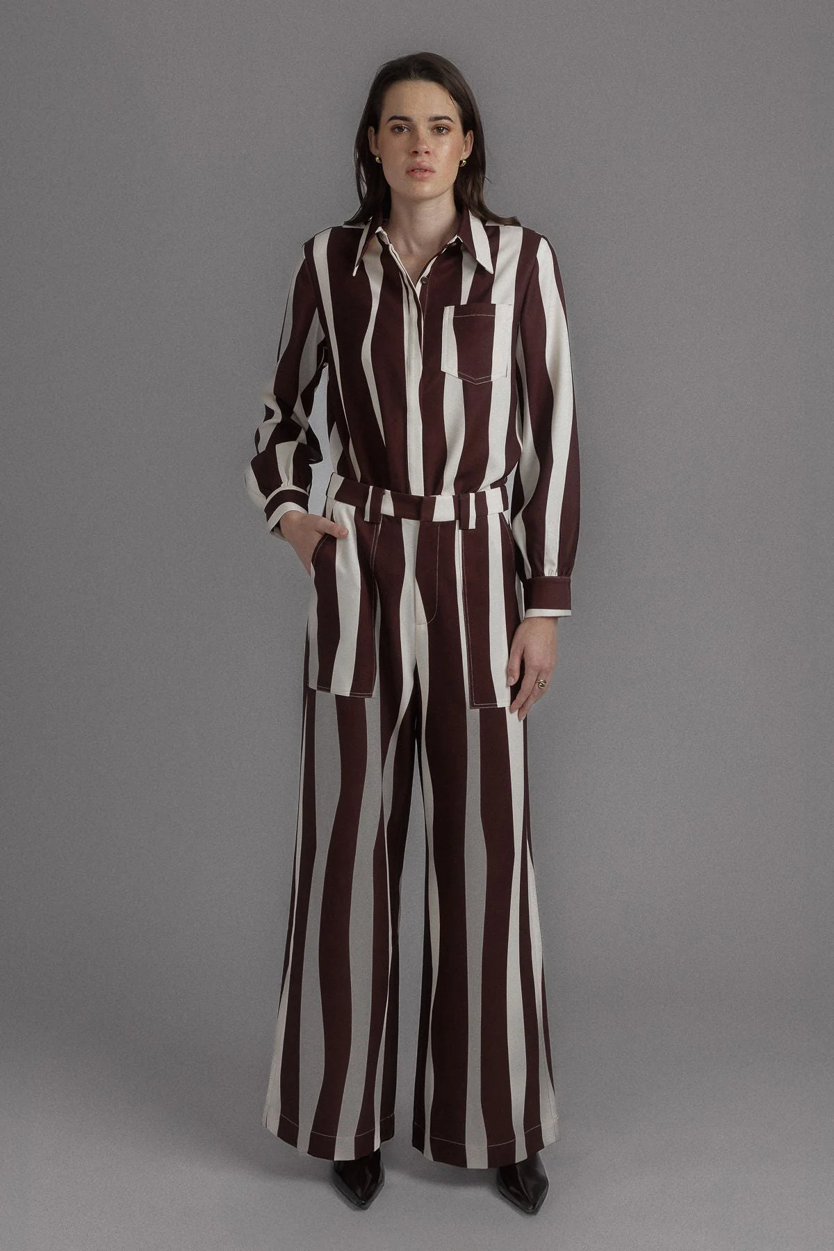 Chocolate Long Sleeve Shirt Print - Image 2