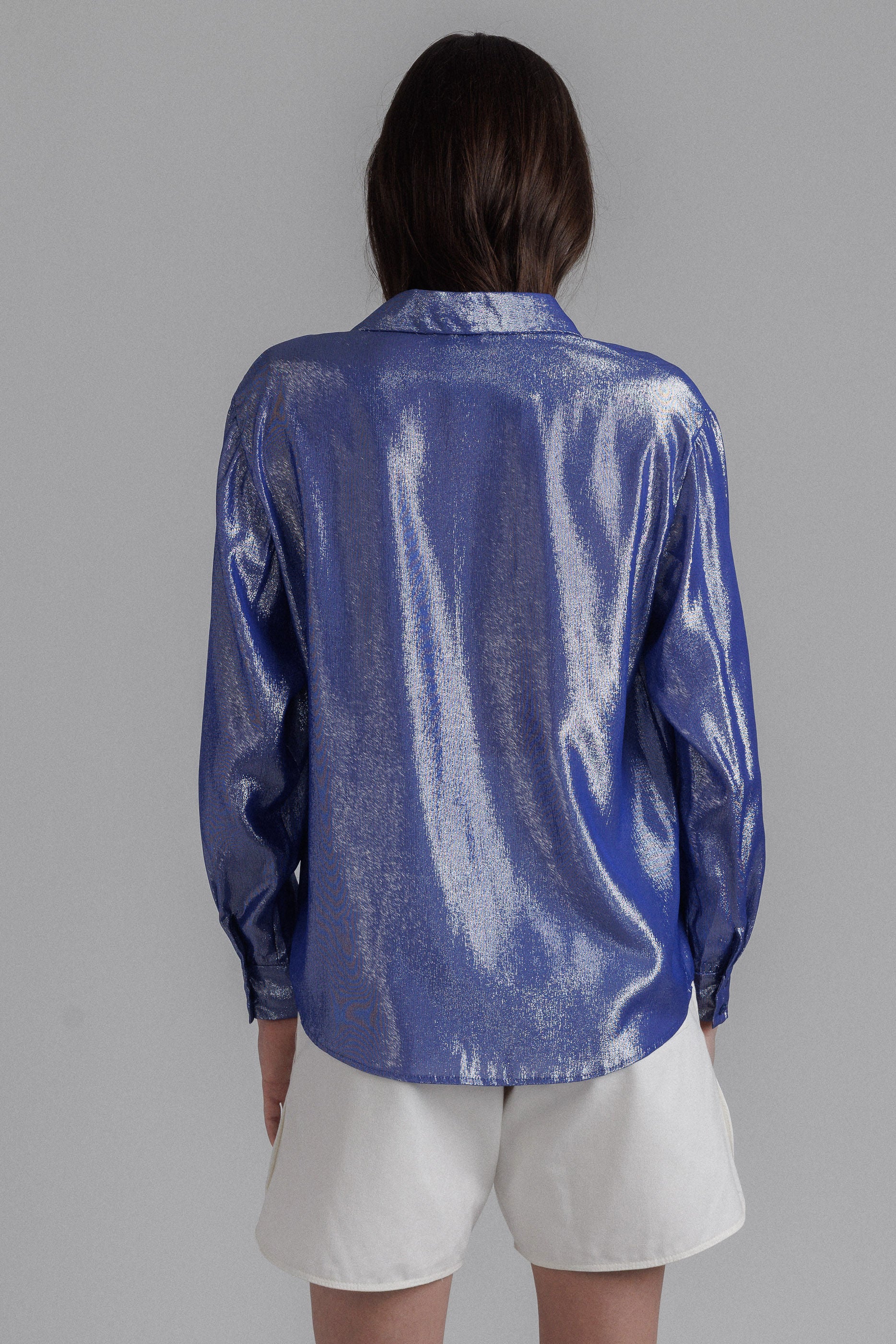Lame Silk Button up Shirt - Image 4