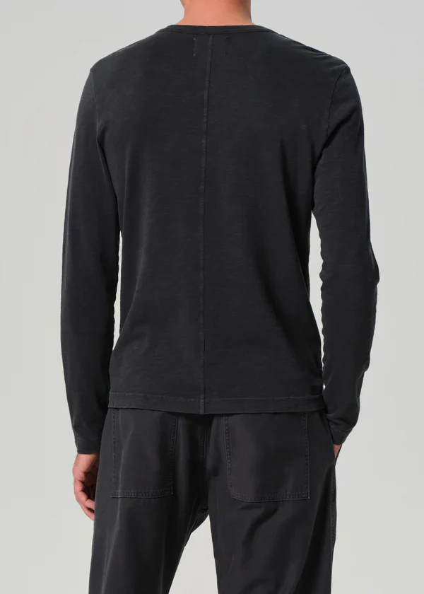 Classic Henley Washed Black - Image 4