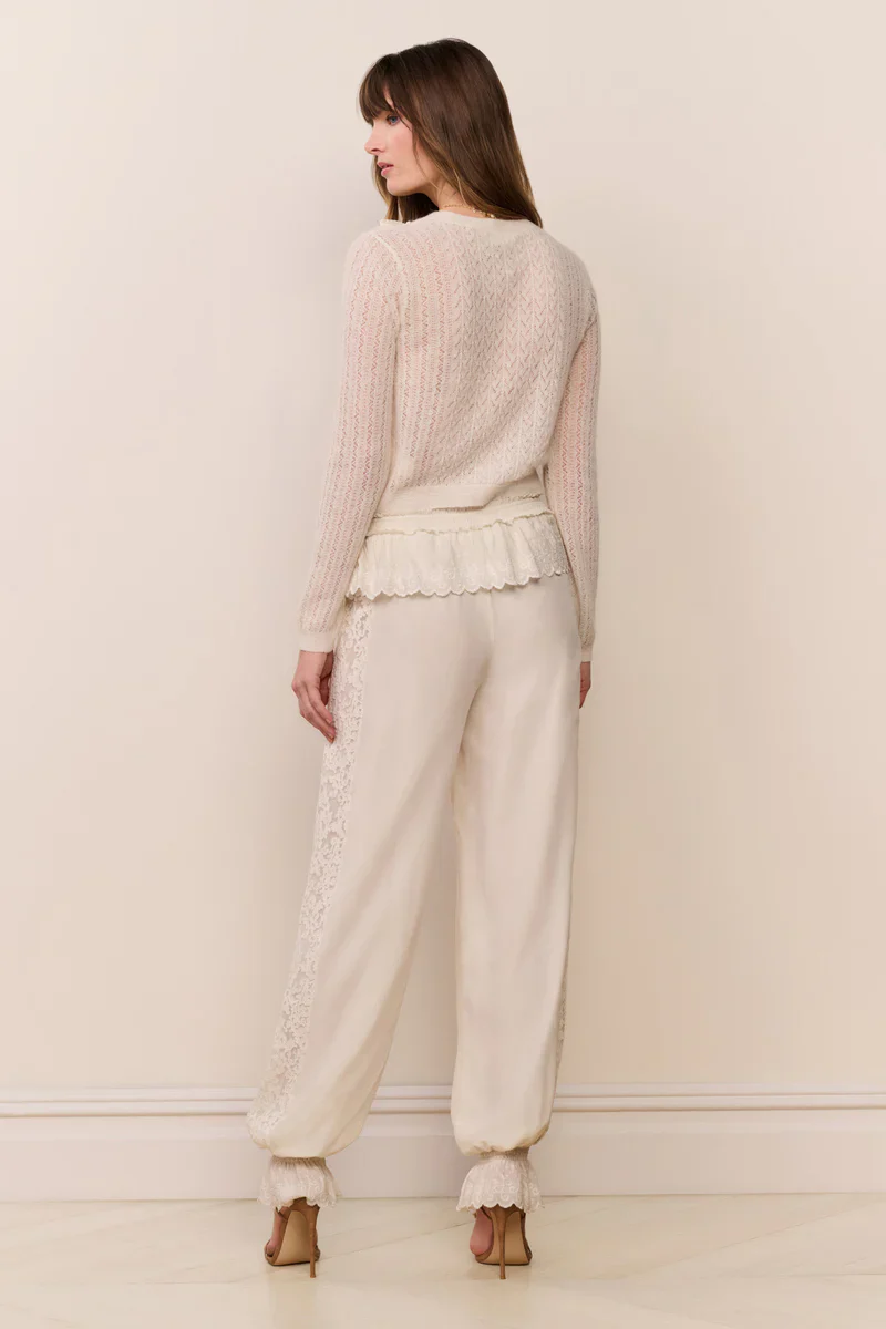 Clyra Silk Lace-Trimmed Balloon Pant - Image 3