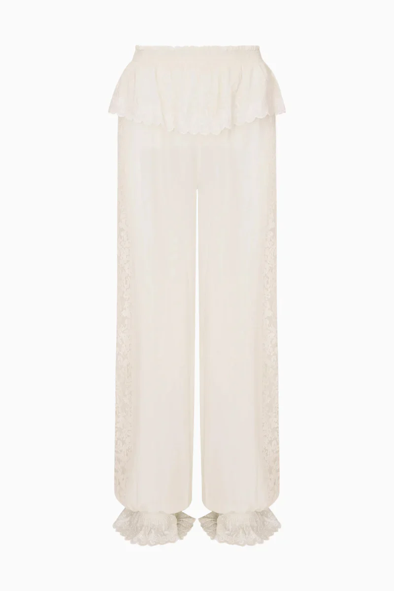 Clyra Silk Lace-Trimmed Balloon Pant - Image 4