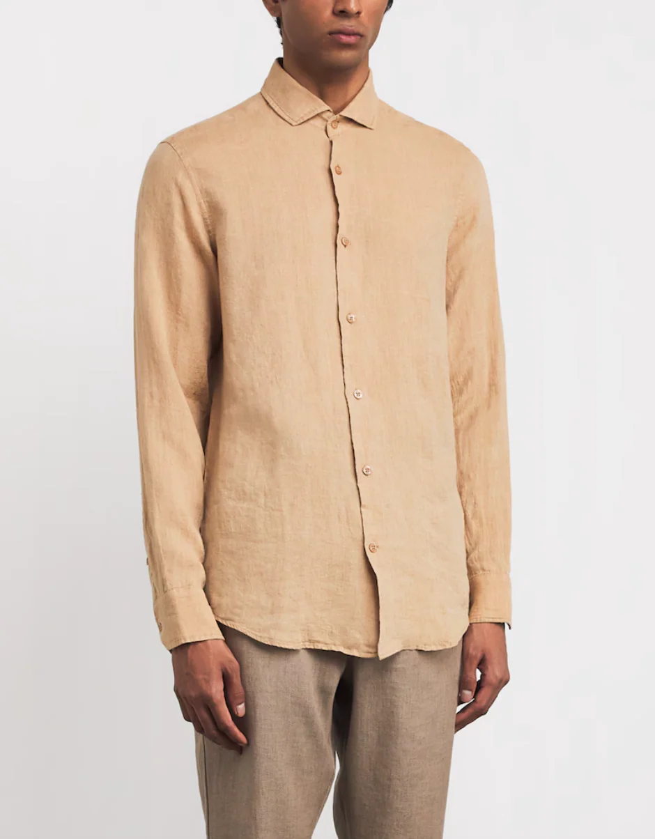 Antonio Linen LS Shirt Pale Copper - Image 3