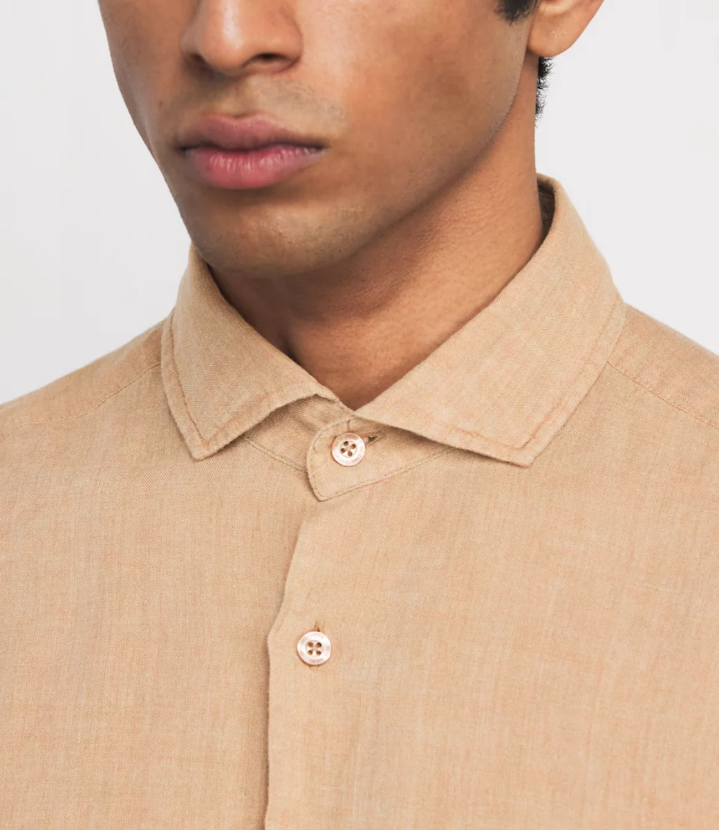 Antonio Linen LS Shirt Pale Copper - Image 4