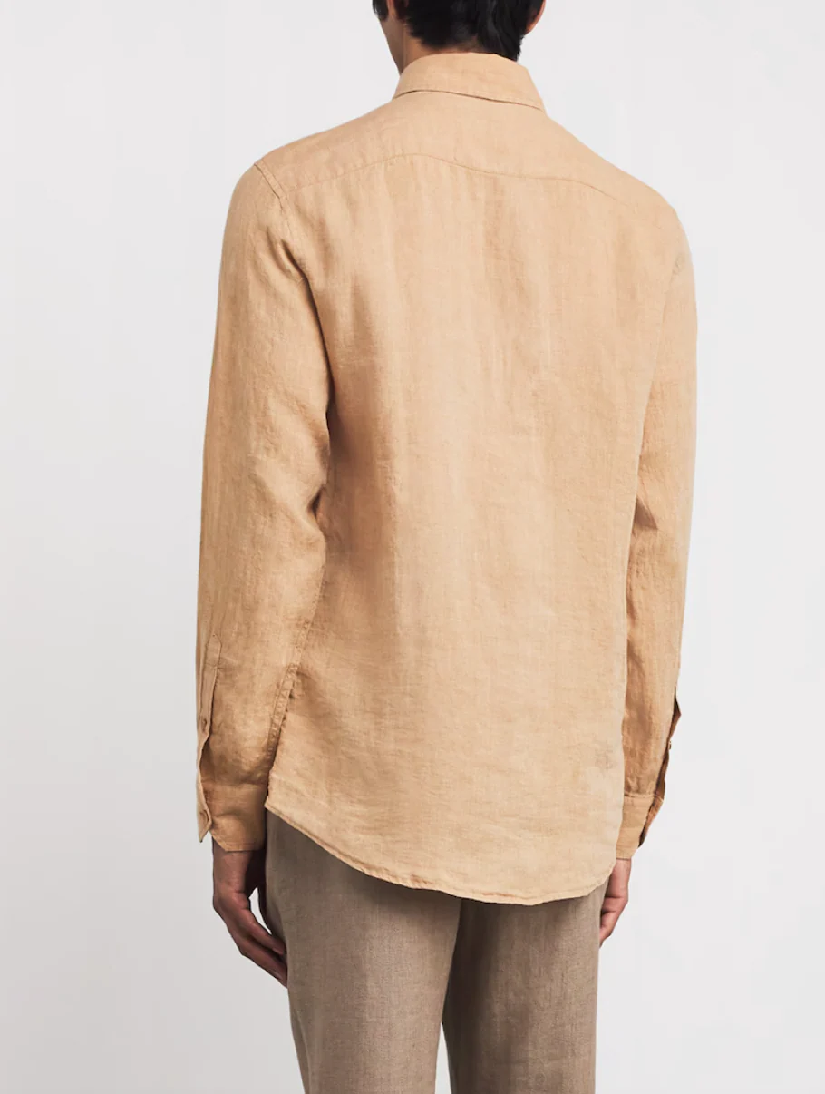 Antonio Linen LS Shirt Pale Copper - Image 6