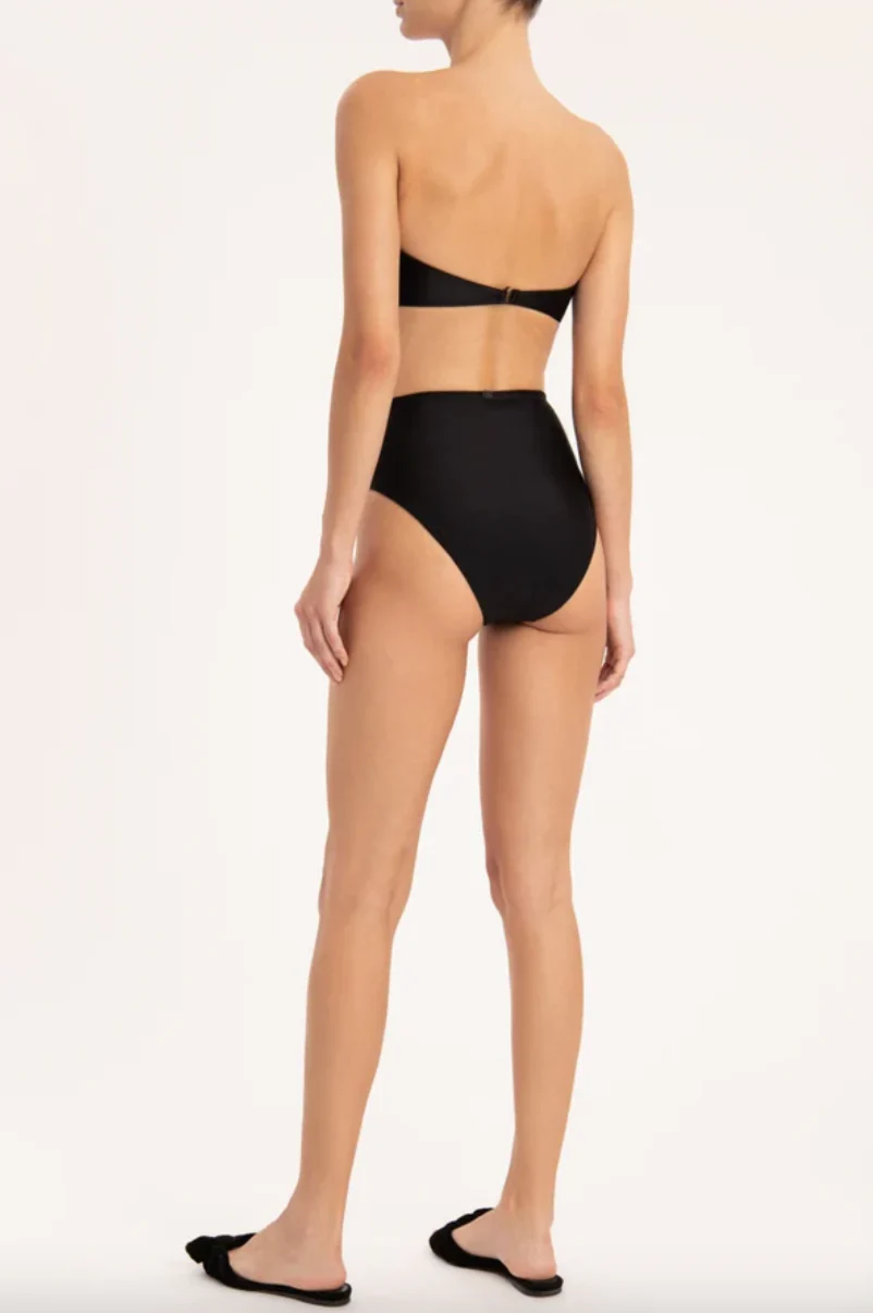 Solid High-Leg Bandeau Bikini (Final Sale) - Image 3