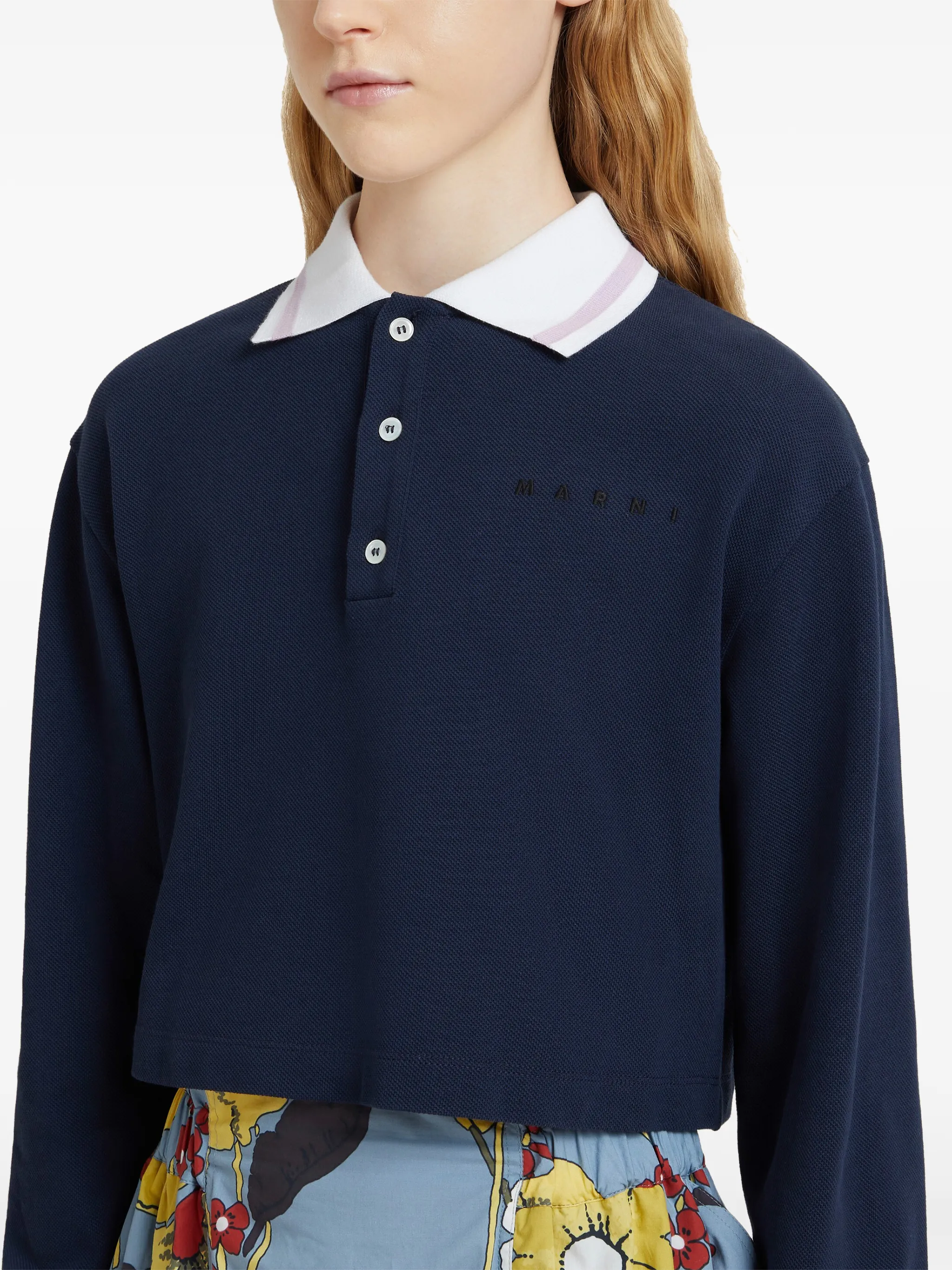 Cotton Piquet Blue Black - Image 5