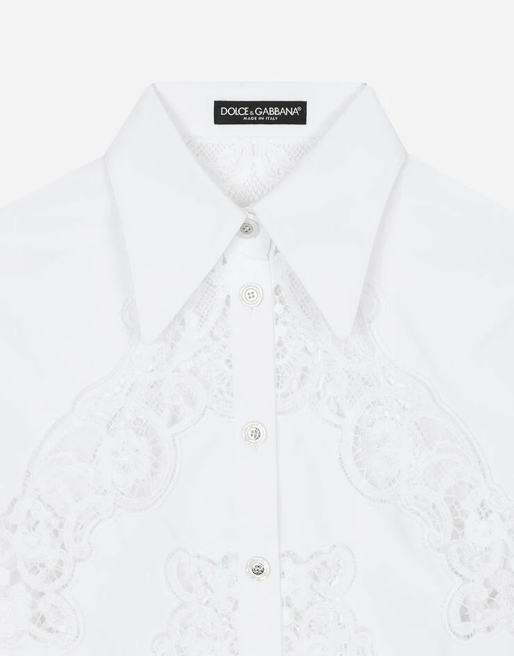 Cotton Shirt with Floral Openwork Embroidery (Final Sale) - Image 3