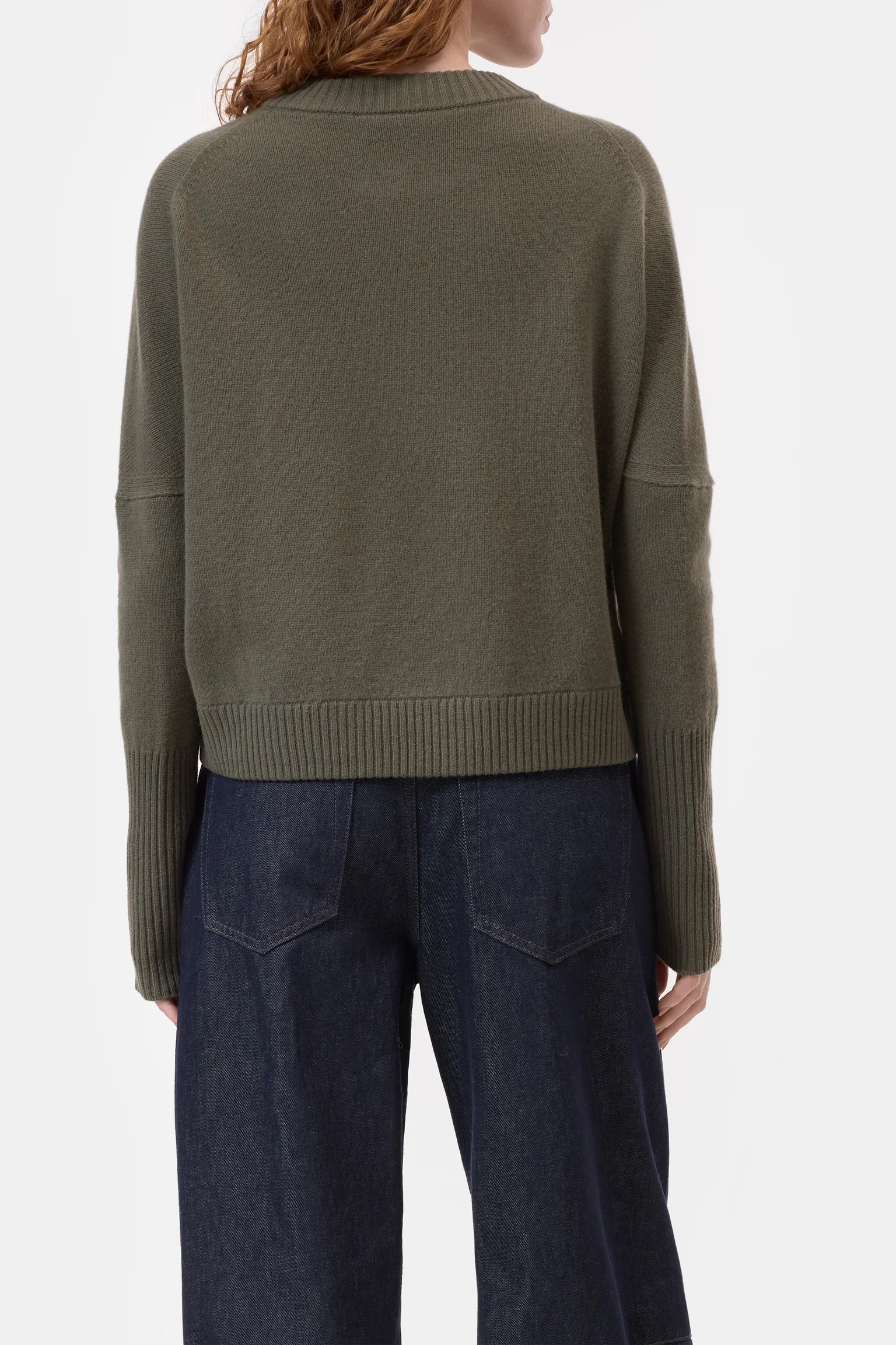 Crew Neck Cropped Forest Green - Image 2