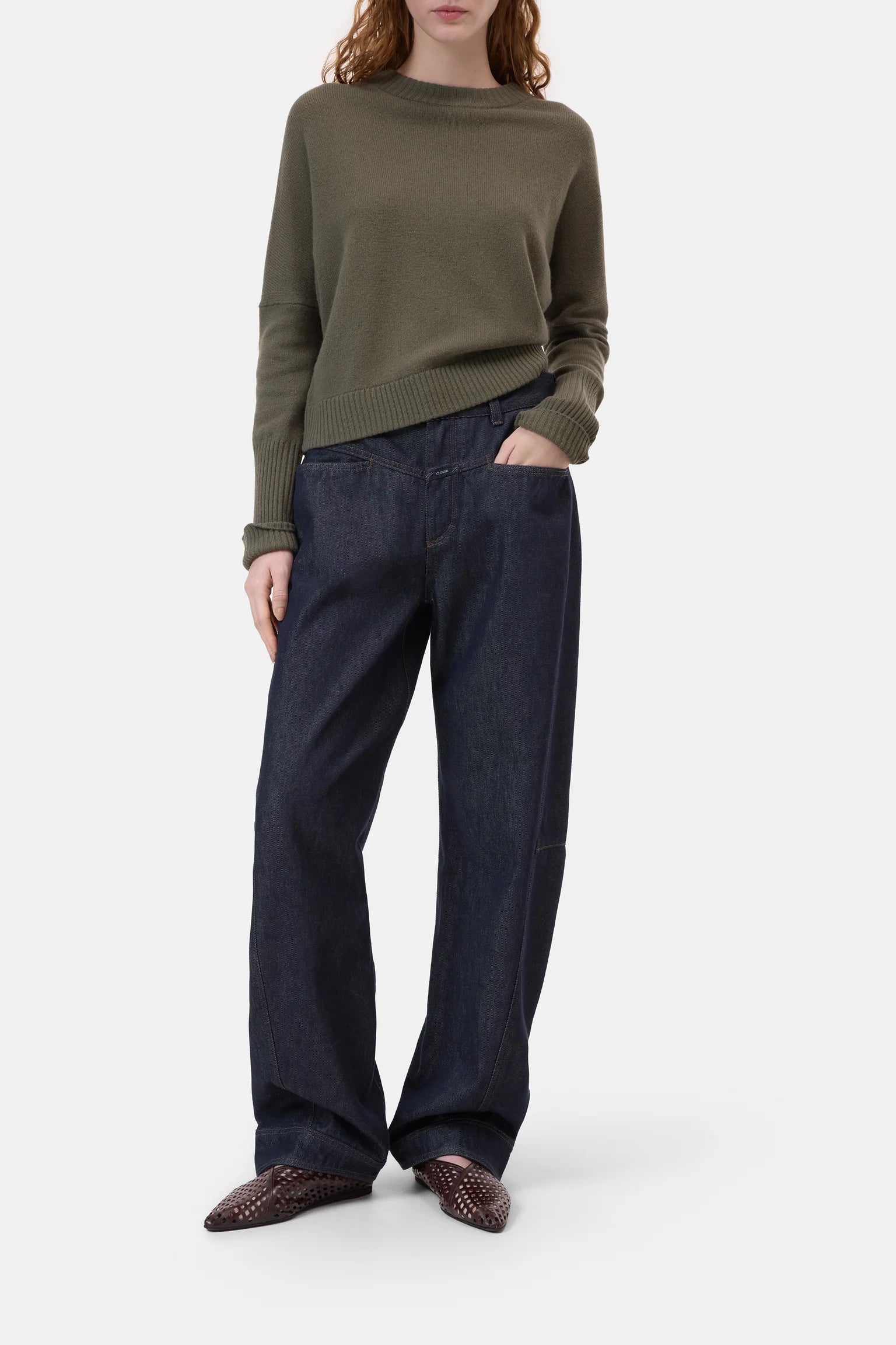 Crew Neck Cropped Forest Green - Image 6
