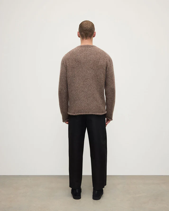Crew Neck Rolled Trims Sweater - Image 4