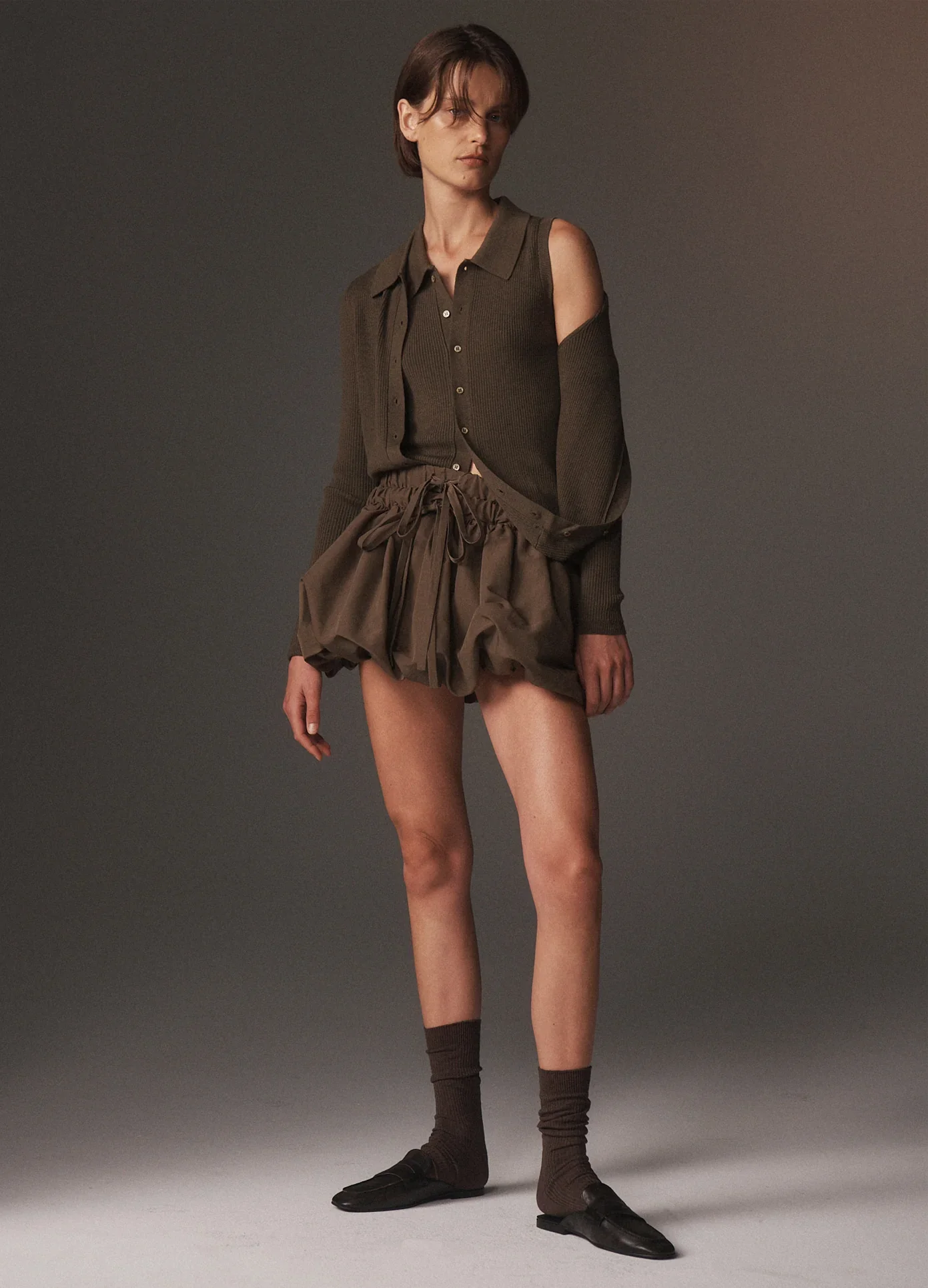 Fold-Up Ruched Bubble Skirt - Image 3