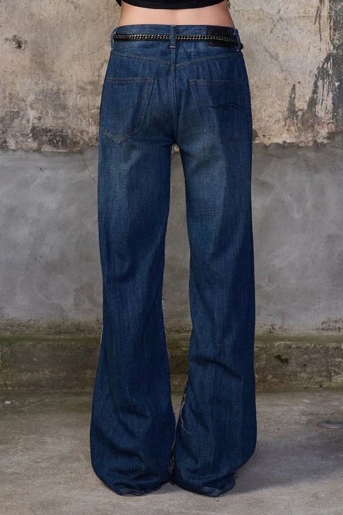 D'arcy Flare Jean Blue Bandana Applique - Image 3