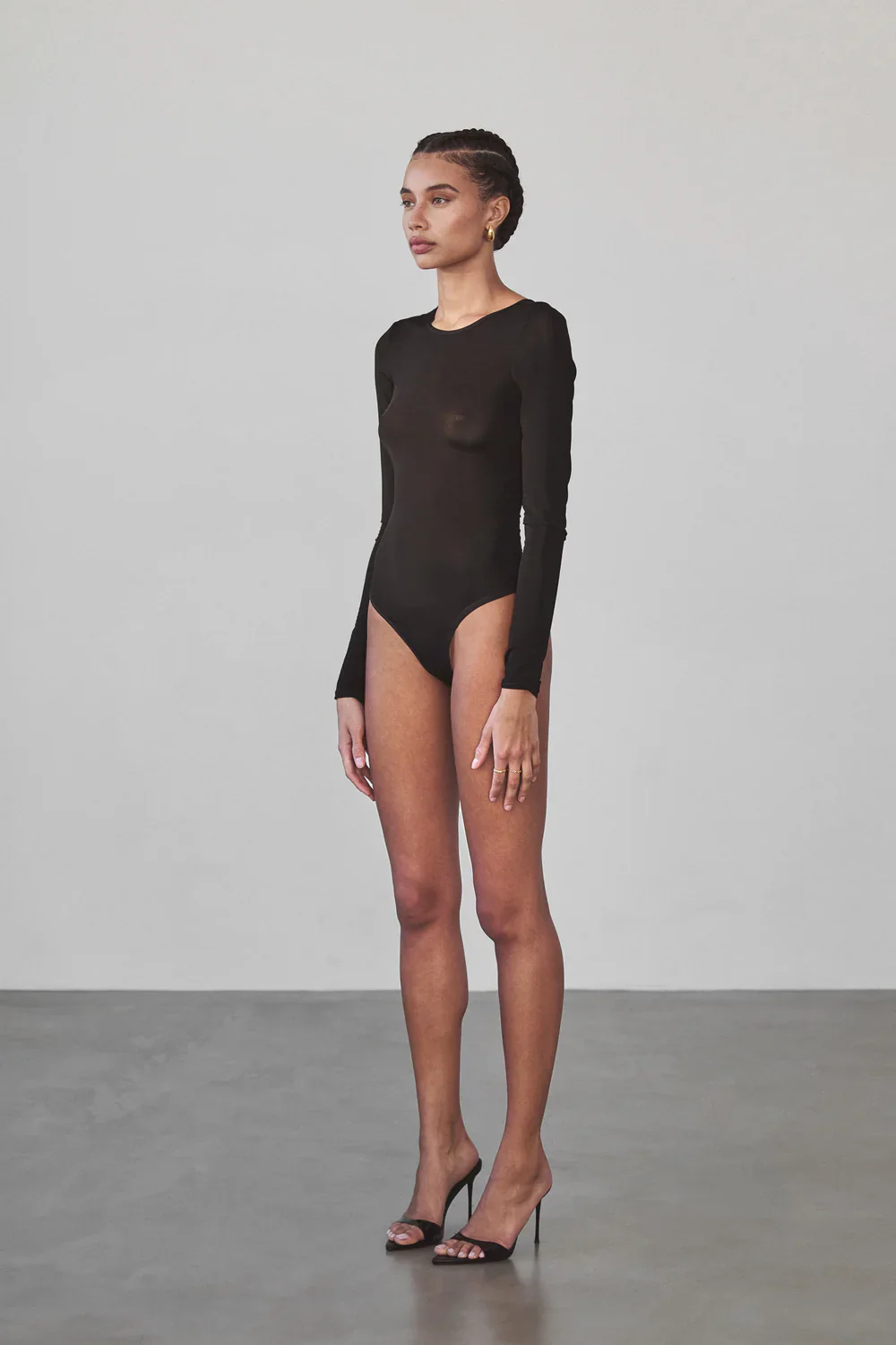 Dasha Bodysuit Sheer Stocking Black - Image 2
