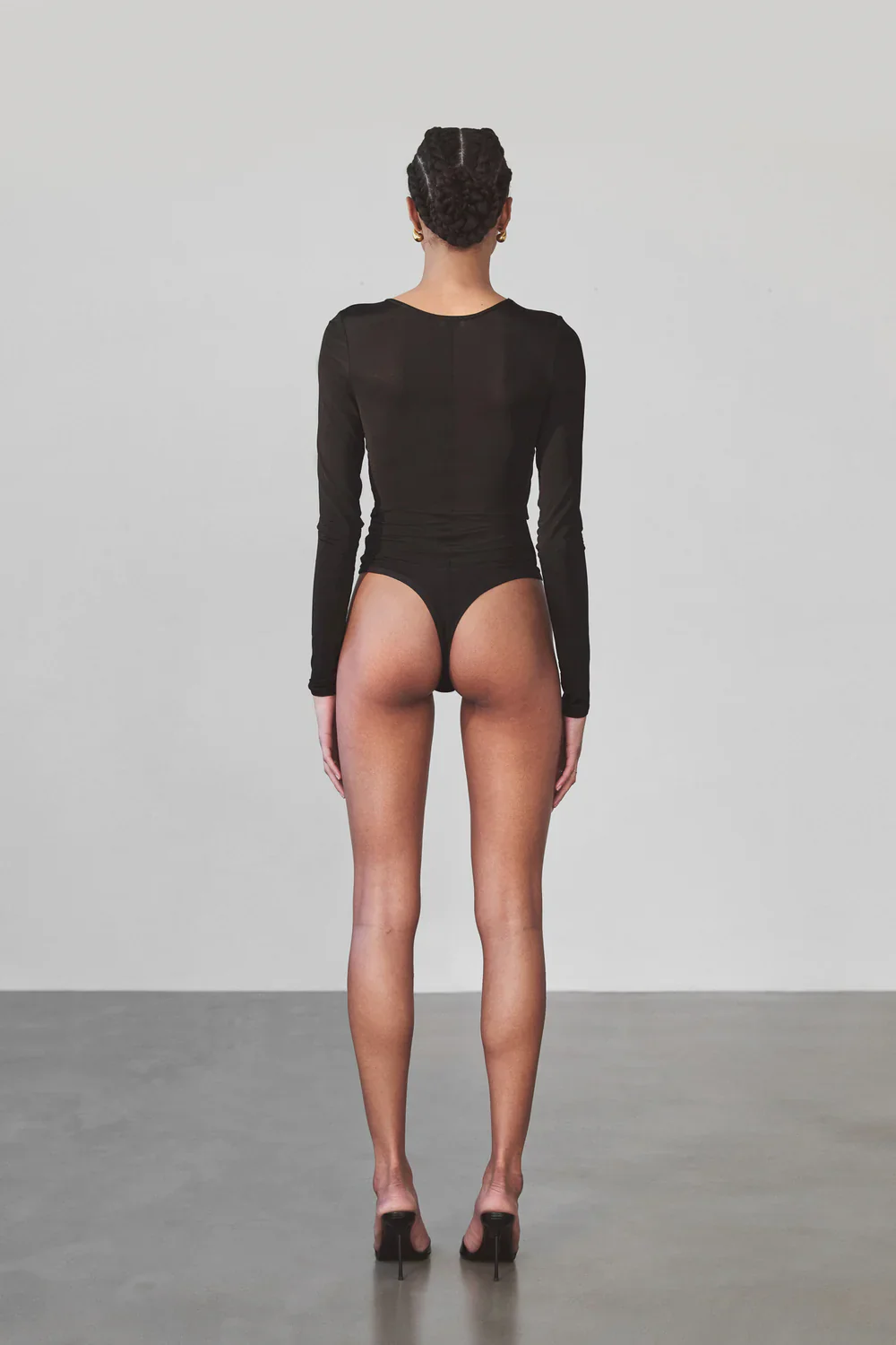 Dasha Bodysuit Sheer Stocking Black - Image 3