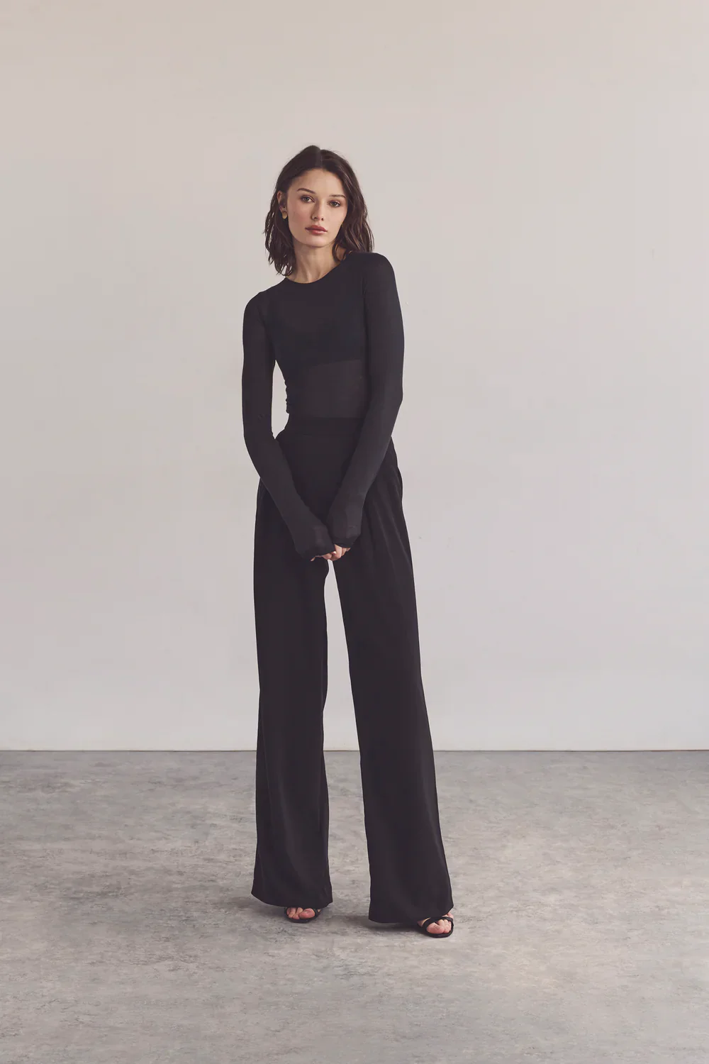 Dasha Bodysuit Slightly Sheer Black - Image 3